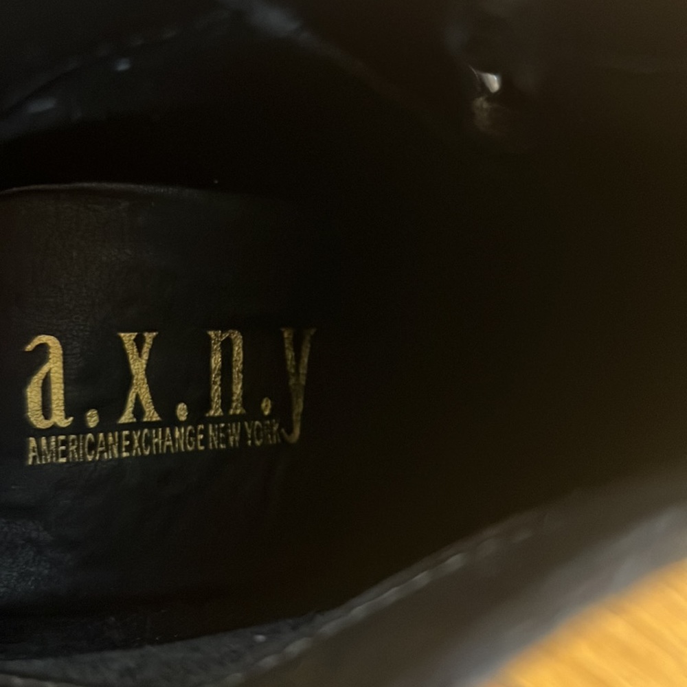 A.X.N.Y American Exchange New York Black Snakeskin Platform Bootie…Sz 10 - Picture 7 of 15